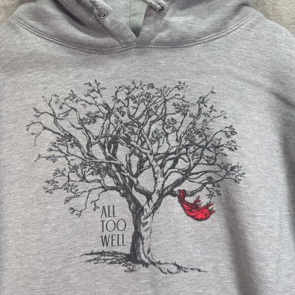 Taylor Swift All Too Well Adult Gray Fall Winter Tour Eras Rare Music Hoodie XL - Picture 3 of 4